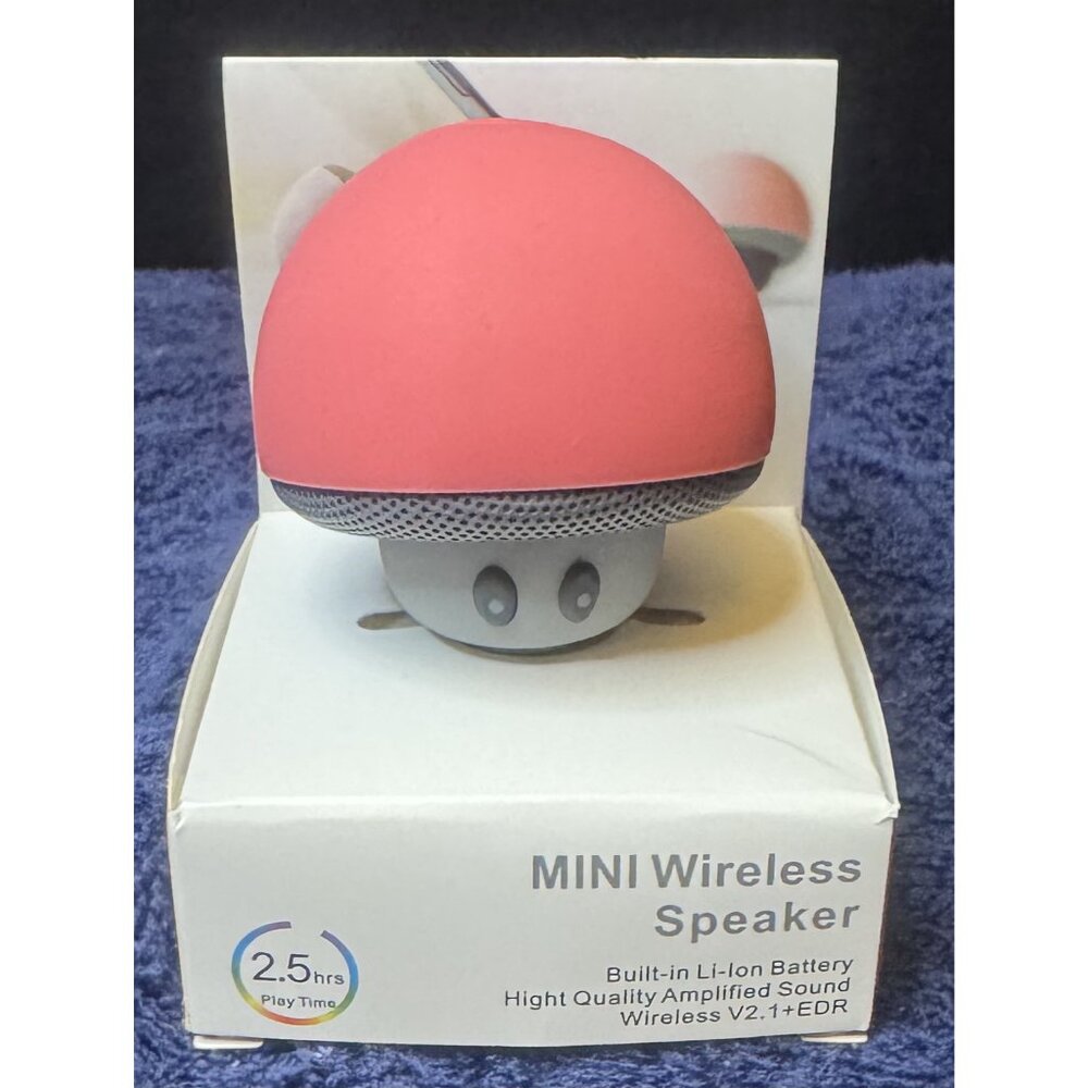 Mini Wireless Speaker With Built-In Li-Ion Battery  2.5 Hrs Play Time  High Qual